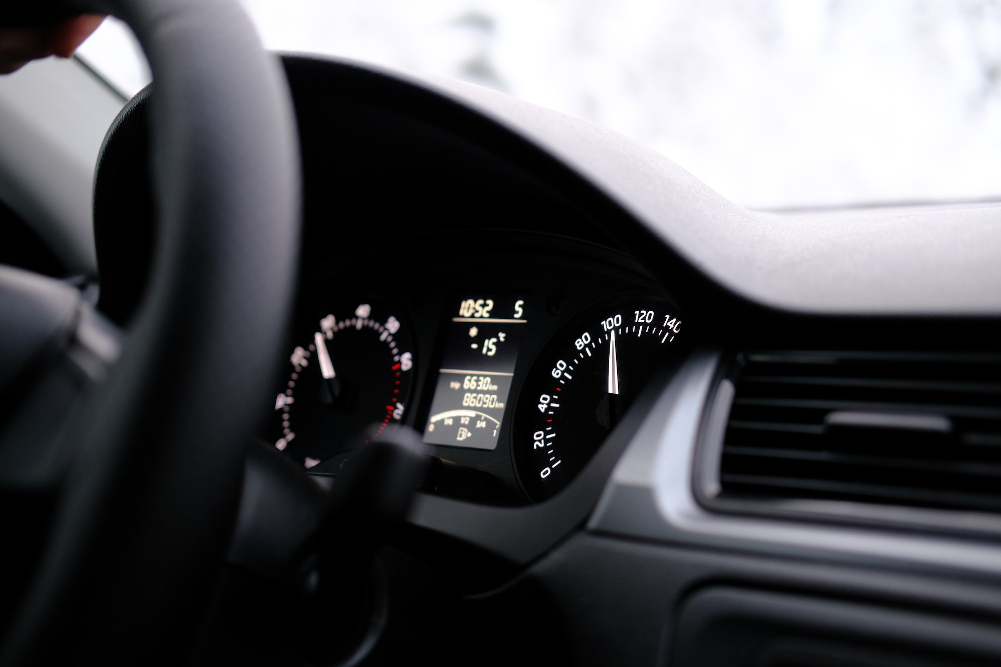 Control panel in the car